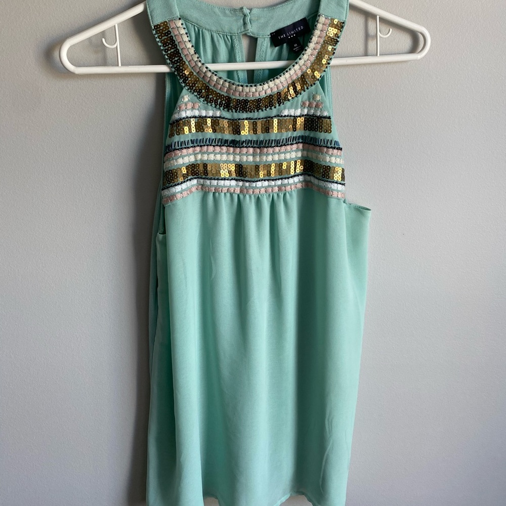 The Limited Mint Top with sequin detail size MED - Picture 1 of 5